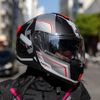 Capacete NZI Combi 3 Duo Orbe Preto Anthracite Vermelho -13-
